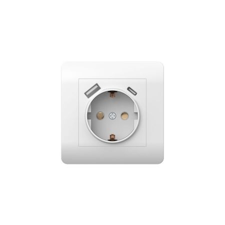 Розетка USB Chint NEW3-E встраиваемая белая USB-A/ Type-C (431552)