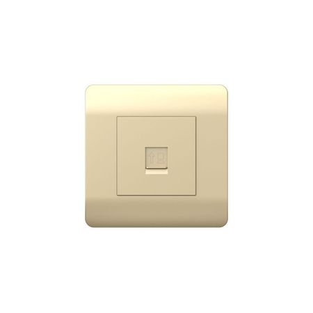 Розетка компьютерная Chint NEW3-E встраиваемая шампань RJ45 (431416)