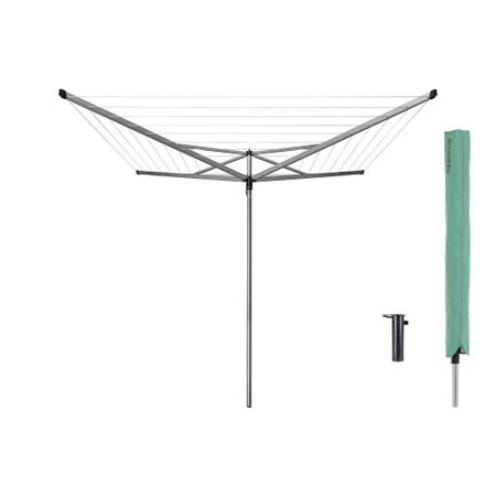 Сушилка для белья напольная Brabantia Essential 40 м 1770х2710х2710 мм с чехлом серая металлик