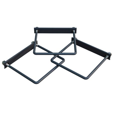 Крепление сетки/секции заборной к столбам 60х60 мм графитовое серое RAL 7024 (3 шт.)