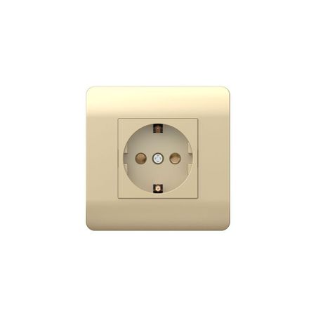 Розетка Chint NEW3-E встраиваемая шампань со шторками (431404)