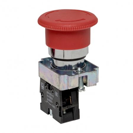 Кнопка грибок EKF PROxima ВS542 230 В 1NC IP40 с фиксацией красная (xb2-bs542) кнопка включения электрического стеклоподъемника для kia sportage 2011 2012 2013 2014 2015 2016 красная подсветка