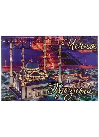 Магнит Грозный Чечня Ночь Мечеть пл.мет.
