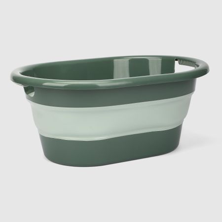 Корзина складная Qlux №2 - зеленая x8 50х37 см