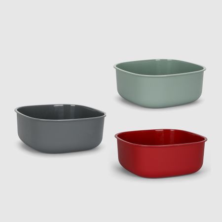 Таз Asude Plastik квадратный 10 л, 34,3х34,3х14,5 см, в ассортименте