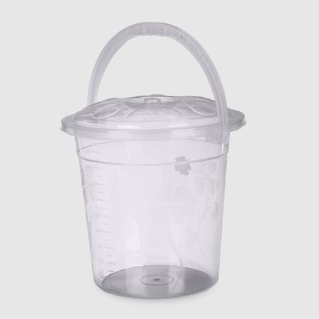 Ведро Asude Plastik Yonca для воды, прозрачное, 10 л, 30х30х29 см