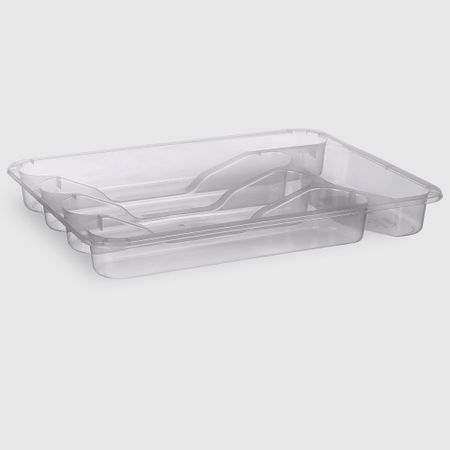 Ящик для ложек Asude Plastik small size прозрачный 33,5х26х4 см