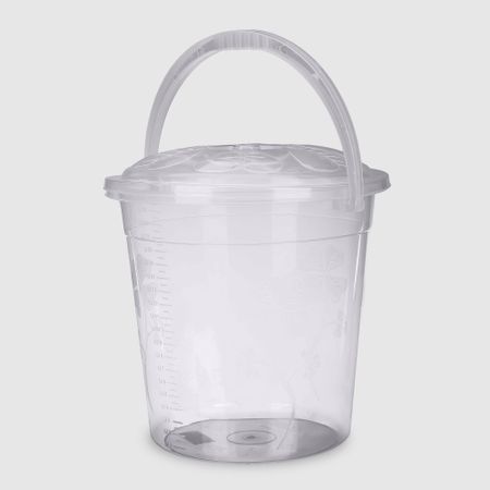 Ведро Asude Plastik Yonca для воды, прозрачное, 20 л, 37х37х34 см