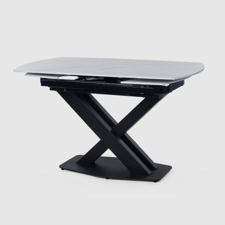 Стол-трансформер City Furniture белый с черным 133х133х75 см