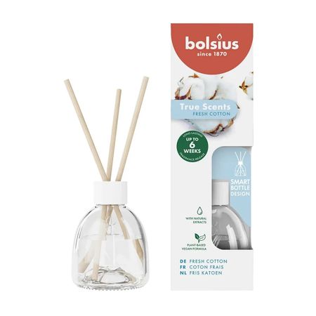 Аромадиффузор Bolsius true scents свежий хлопок 60 мл