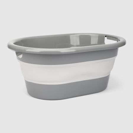 Корзина складная Qlux №2 - серая x8 50х37 см