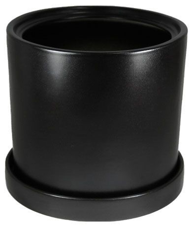 Горшок для цветов Котовский Фаянс Лидер 2 черный матовый, 2 л