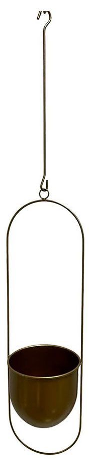 Кашпо подвесное металлическое золотое, 1 шт