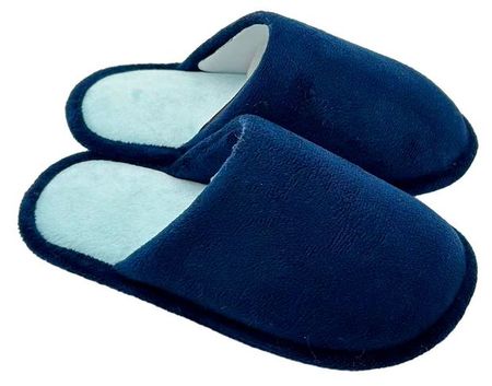 Тапочки детские InExtenso с закрытым носом синие