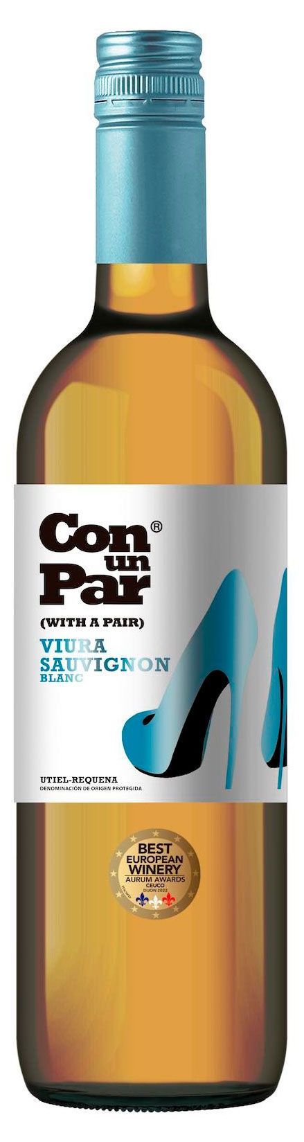 Вино Con Un Par Viura Sauvignon Blanc белое сухое Испания, 0,75 л