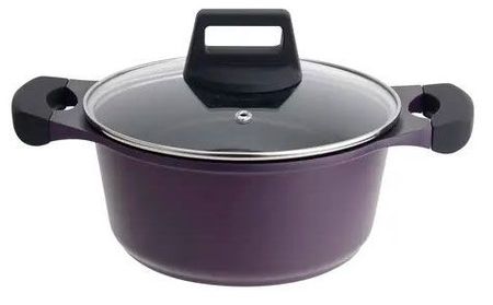 Кастрюля Polaris ECO Collection фиолетовая 24 см, 4,4 л