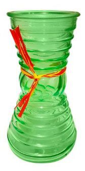 Ваза настольная NinaGlass Грейси зеленая, 18 см