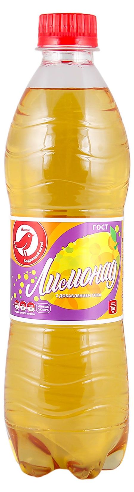 Напиток сильногазированный Лимонад АШАН Красная птица, 500 мл