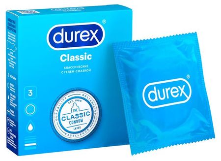 Презервативы Durex Classic классические Таиланд, 3 шт