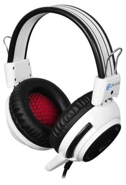 Наушники проводные Оклик HS-G300 Armaged с микрофоном черно-белые
