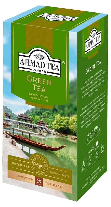 Чай зеленый Ahmad Tea, 25х2 г