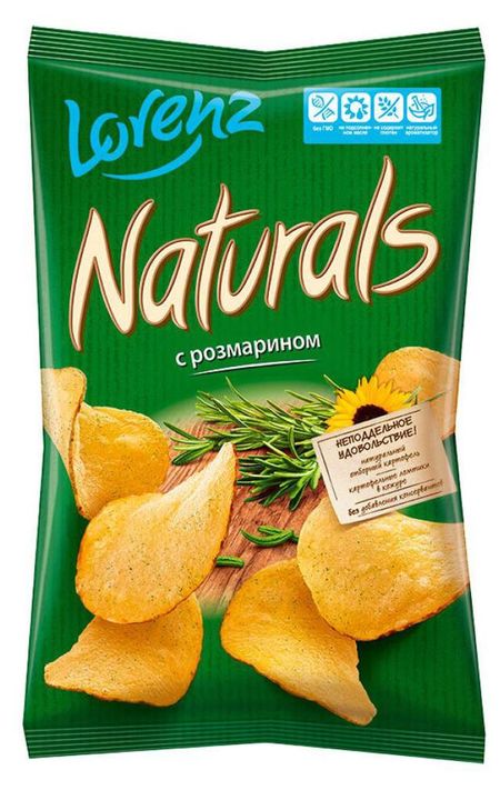 Чипсы картофельные Naturals с розмарином, 100 г