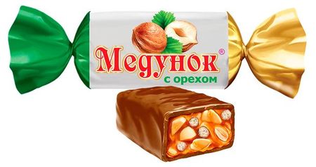 Конфеты шоколадные Славянка Медунок с орехом, вес