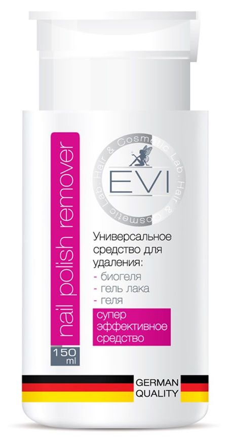 Средство для снятия биогеля геля гель-лака Evi Professional, 150 мл