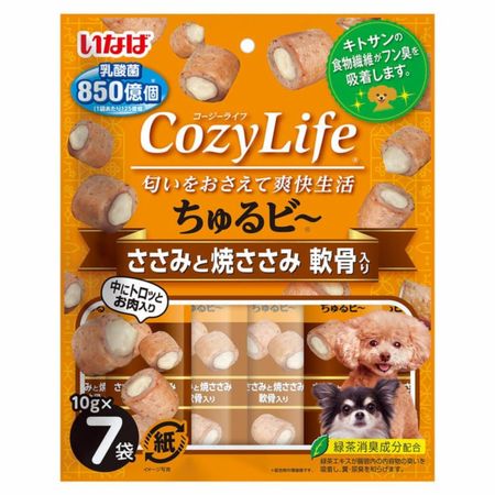 Холистики Inaba Лакомство Cozy life для собак. Запеченные трубочки для нормализации пищеварительного процесса. Куриное филе и хрящи 10г*7шт (70 г)