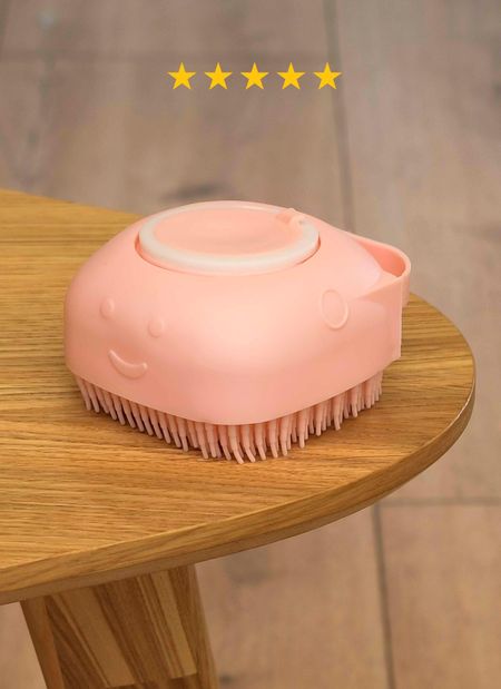 Щётки и расчёски PETSHOP Массажная щетка для мытья кошек и собак с диспенсером для шампуня (72 г)