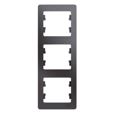 Рамка Systeme Electric Glossa трехместная графит (GSL001307)