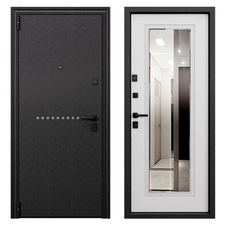 Дверь входная Torex Крафт Скай Беленый левая дуб беленый - черный шелк с зеркалом 950х2050 мм скетчбук а4 40л мухоморы 120г м2 обложка крафт картон евроспираль