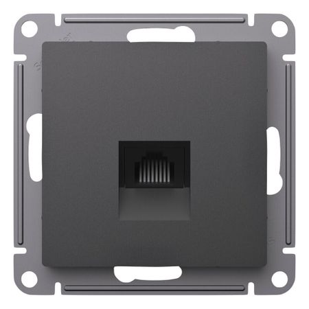 Розетка компьютерная Systeme Electric AtlasDesign встраиваемая базальт RJ45 (ATN001483)