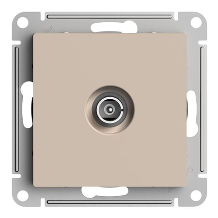 Розетка телевизионная Systeme Electric AtlasDesign встраиваемая песочная (ATN001291) розетка телевизионная systeme electric atlas design коннектор алюминий