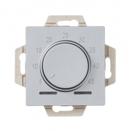 Терморегулятор для теплого пола Systeme Electric AtlasDesign встраиваемый алюминий (ATN000335)