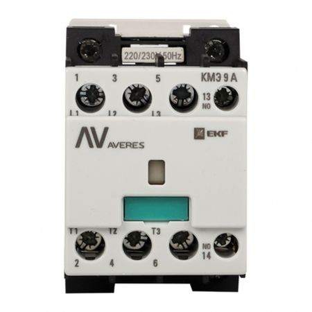 Контактор малогабаритный EKF Averes КМЭ 400 В 9 А тип AC 1НО (ctr-s-9-10-400-av) earuelectric eact 2p 25 контактор переменного тока 25a