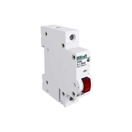 Лампа сигнальная Dekraft ЛС-101 220 В IP54 пластиковая красная (18002DEK)