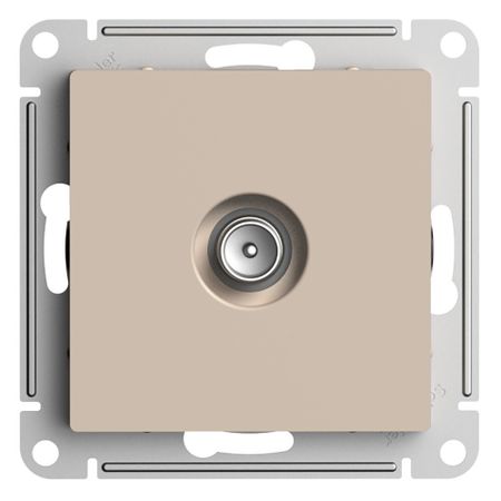 Розетка телевизионная Systeme Electric AtlasDesign встраиваемая песочная (ATN001293)