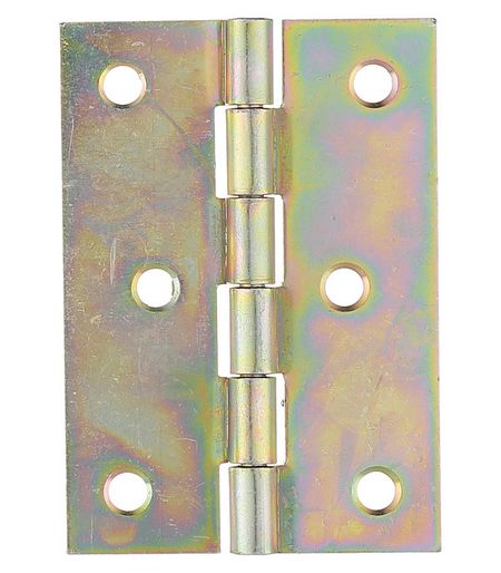 Петля 8019 карточная универсальная неразъемная 80х56 мм цинк желтый