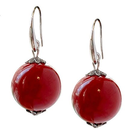 Серьги KOSHIKA Серьги Ягода коралл