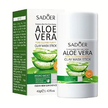 Маска для лица SADOER Маска для лица глиняная с алоэ вера