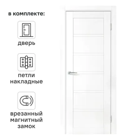 Дверь межкомнатная глухая Легда-28.1 80x200 см полипропилен цвет белое дерево с замком и петлями beibehang шелковые обои американское пасторальное черно белое дерево