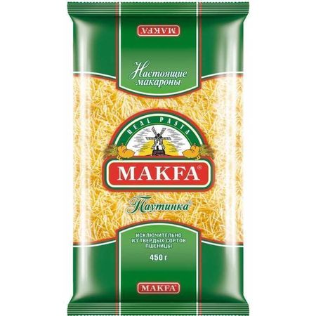 Вермишель Макфа короткая 450 г вермишель sen soy фунчоза под китайским устричным соусом 125 г