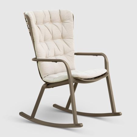 Кресло-качалка Nardi folio с подушкой табак+лён
