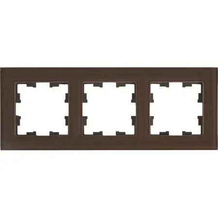 Рамка для розеток и выключателей IEK Brite 3 поста цвет бронза