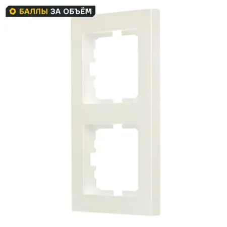 Рамка для розеток и выключателей Lezard Vesna 2 поста цвет жемчужно-белый перламутр розетка 1 пост lezard zima пбт с защитой от белый