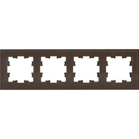Рамка для розеток и выключателей IEK Brite 4 поста цвет бронза