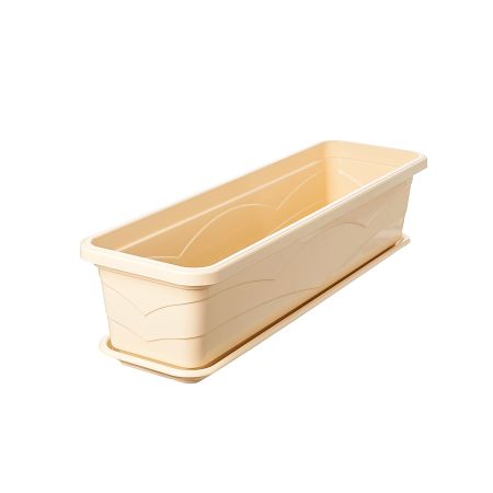 Ящик Балконный с поддоном Plast Avenue 60х15х15 см Кремовый