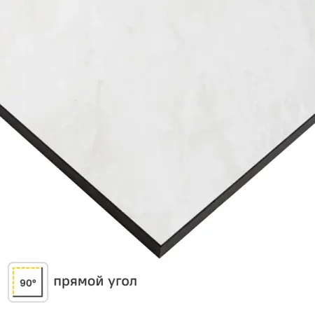 Кухонная столешница Мрамор 120x60x1.6 см HPL-пластик цвет белый елочное украшение шар с узором christmas ø7 8 см белый