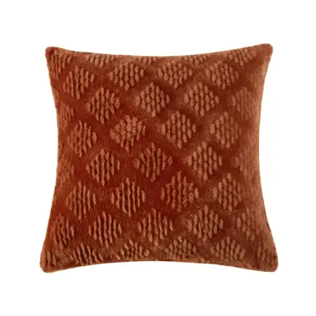 Декоративная подушка Руби 45x45 см цвет терракот